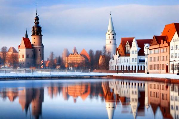 Foto panoramica di Kaliningrad