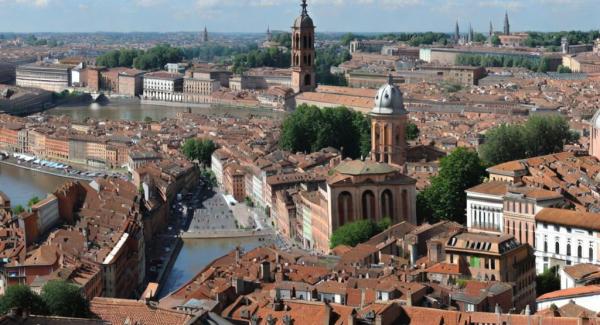 Foto panoramica di Tolosa